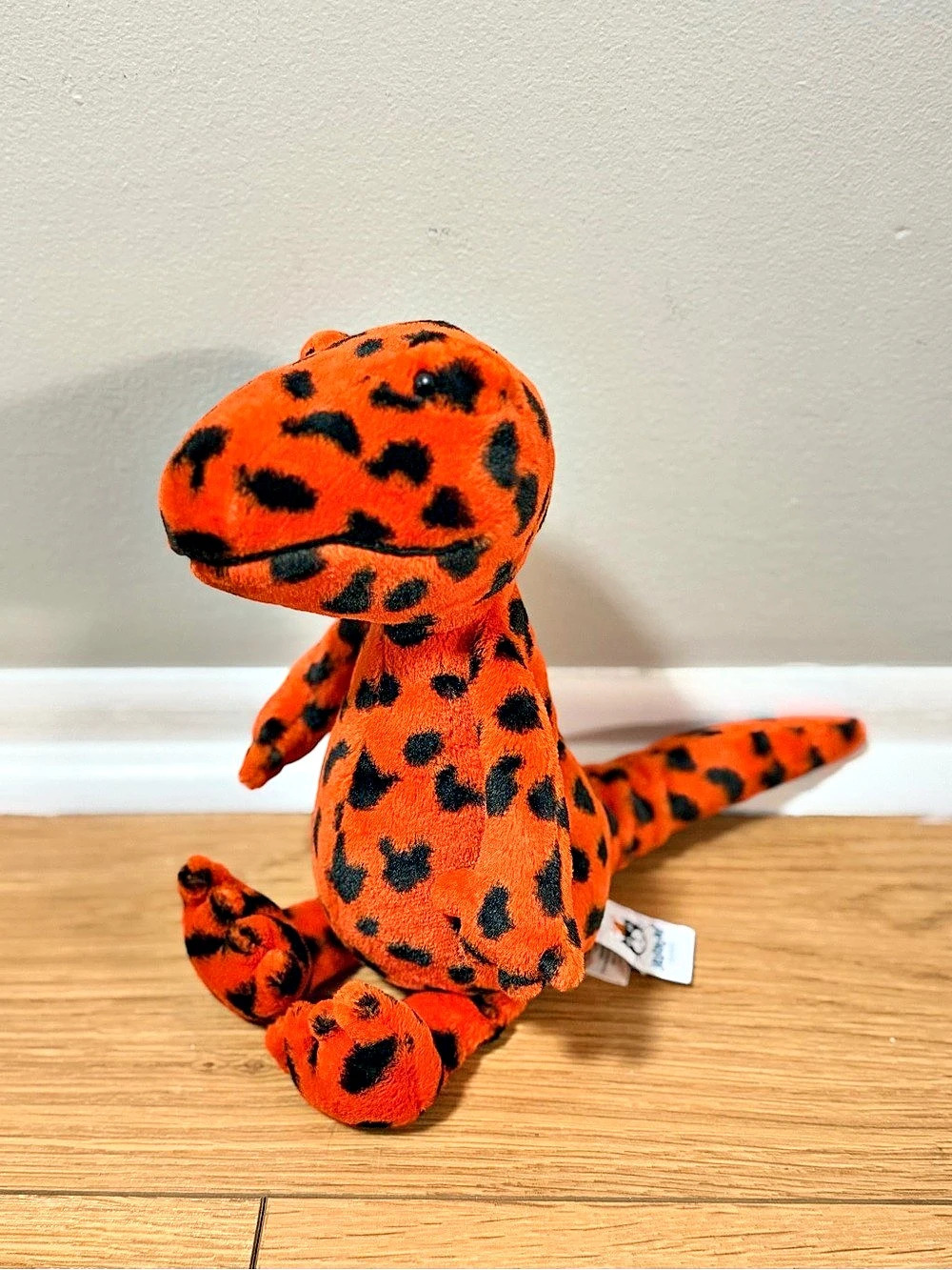 Jellycat Syd Salamander Soft Toy Orange Black Spot Plush Reptile